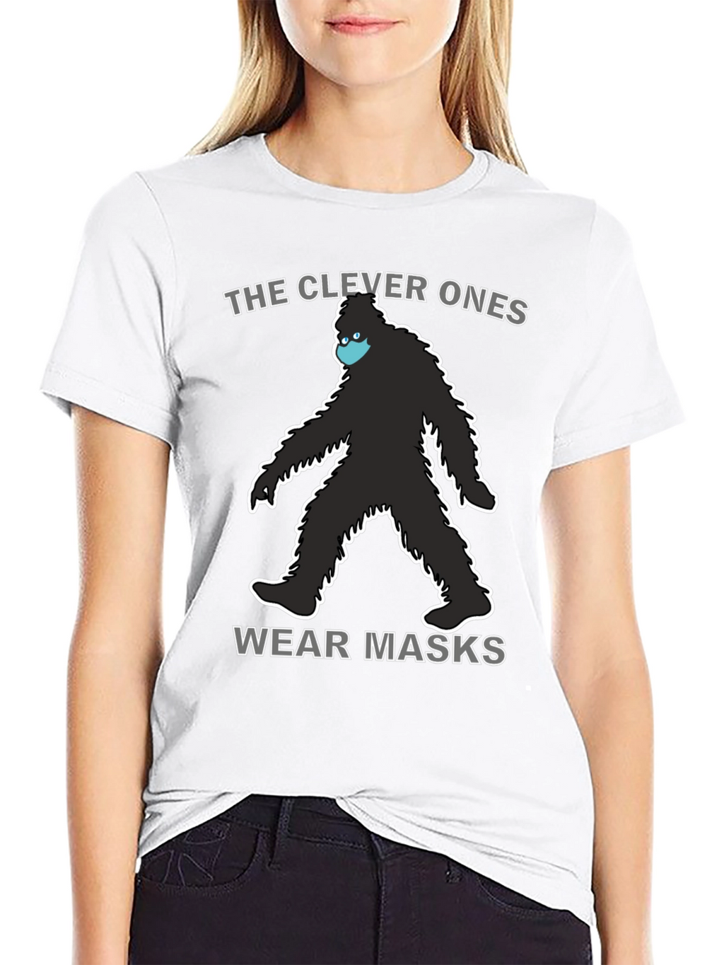 Clever Ones Wear Masks Bigfoot T-Shirt