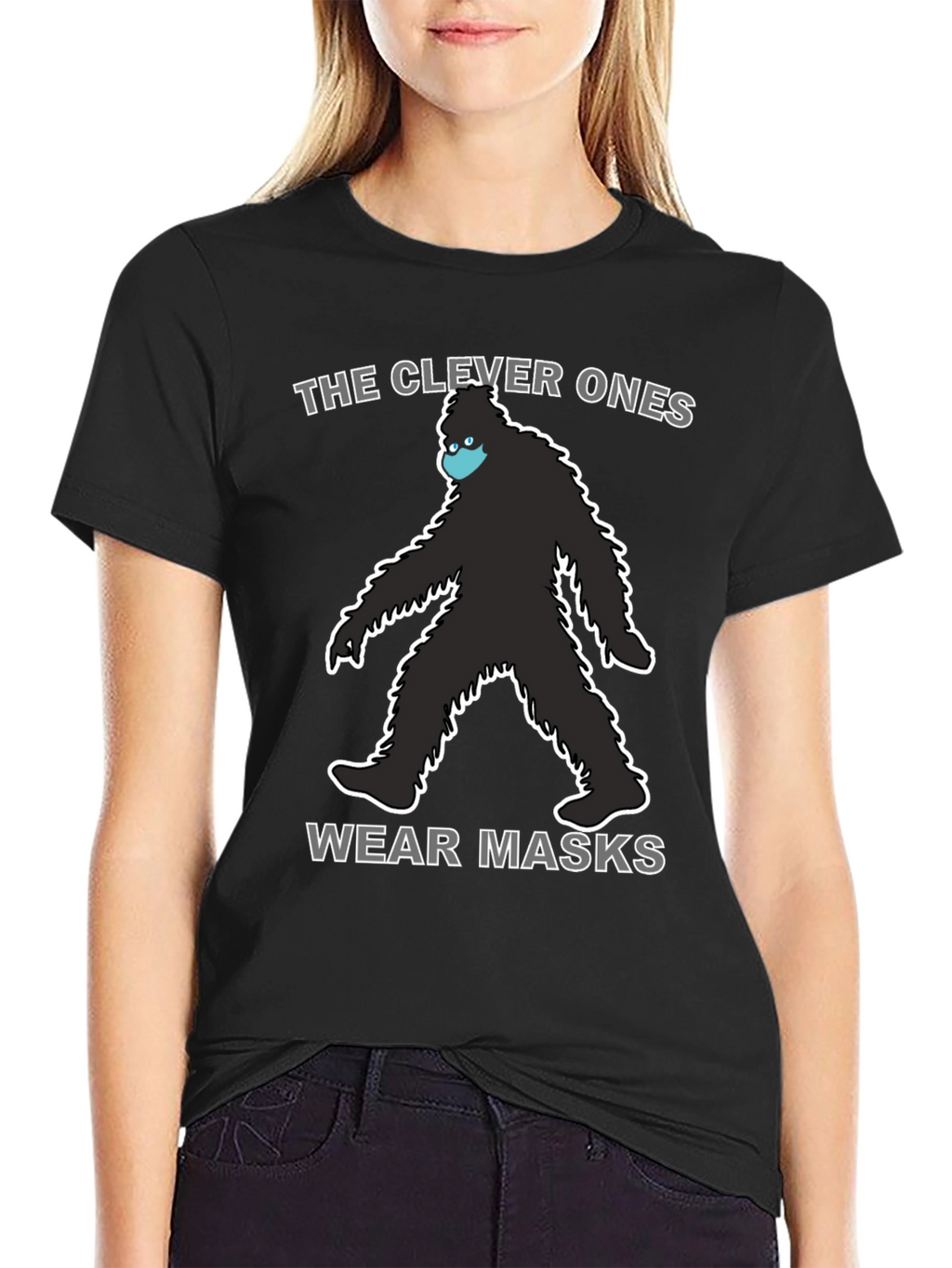 Clever Ones Wear Masks Bigfoot T-Shirt