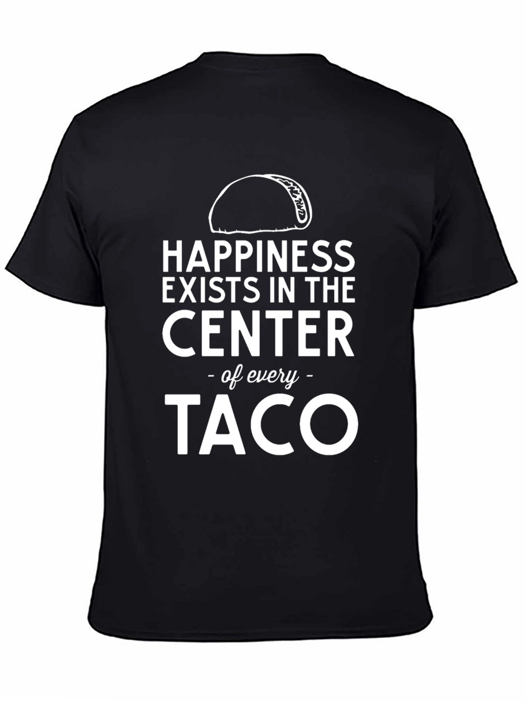 Happiness in Every Taco Graphic Tee - Black