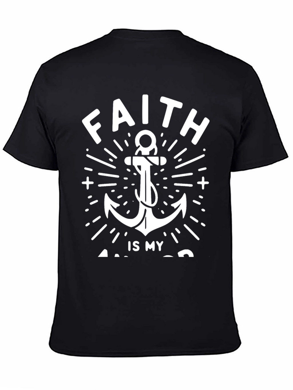 Faith Anchor Graphic Tee - Black