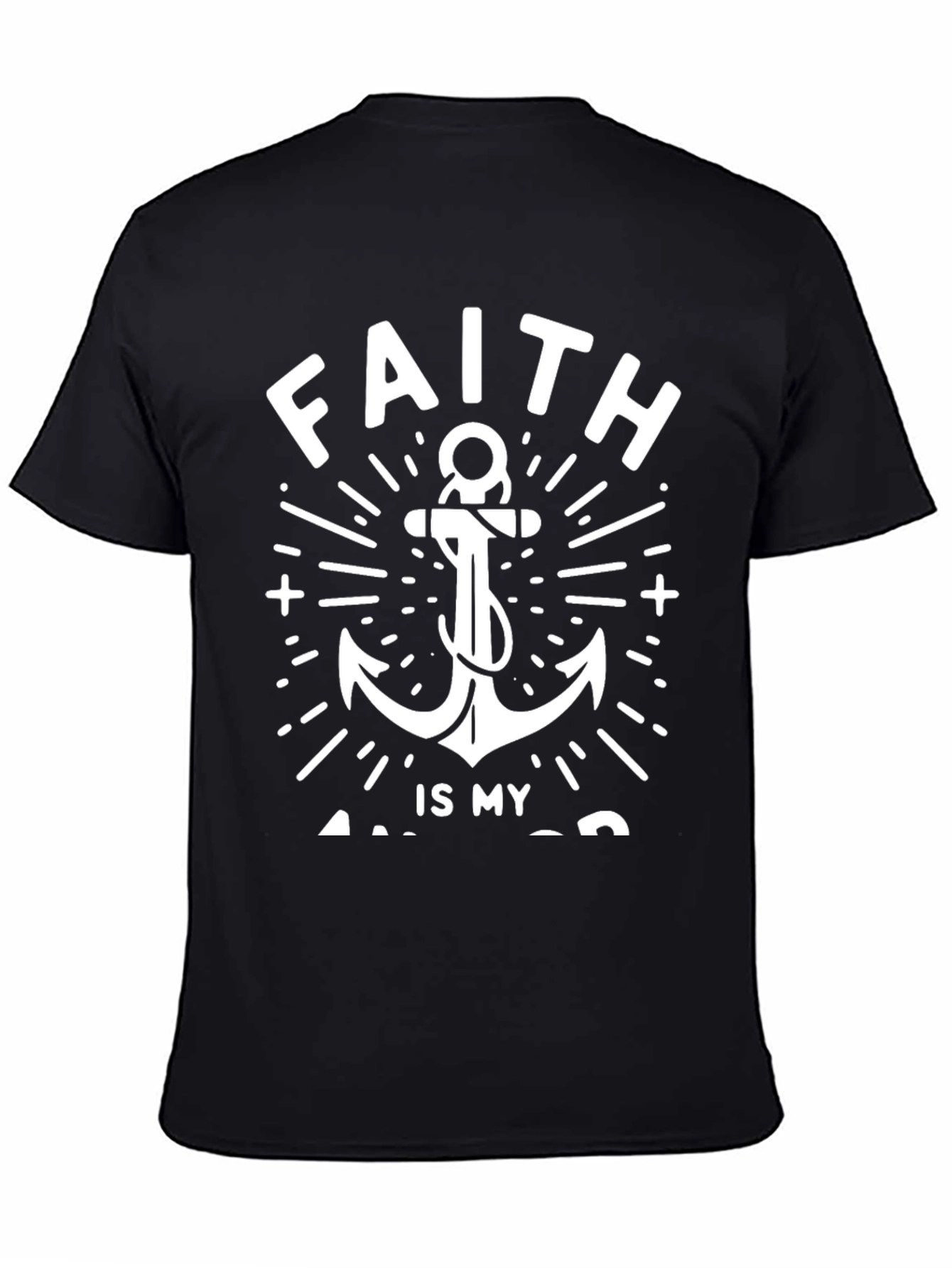 Faith Anchor Graphic Tee - Black
