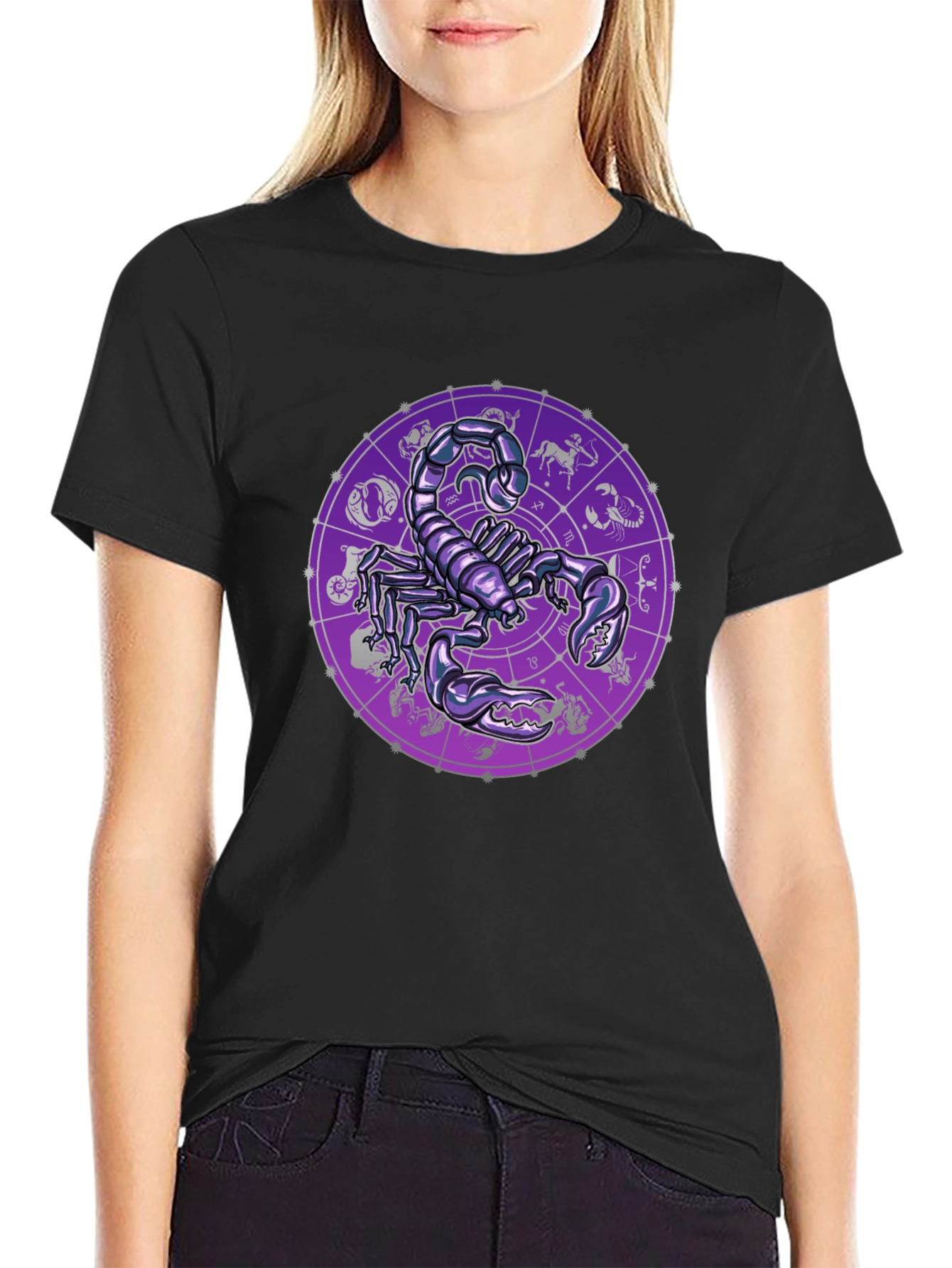 Scorpio Zodiac Graphic Tee - Black