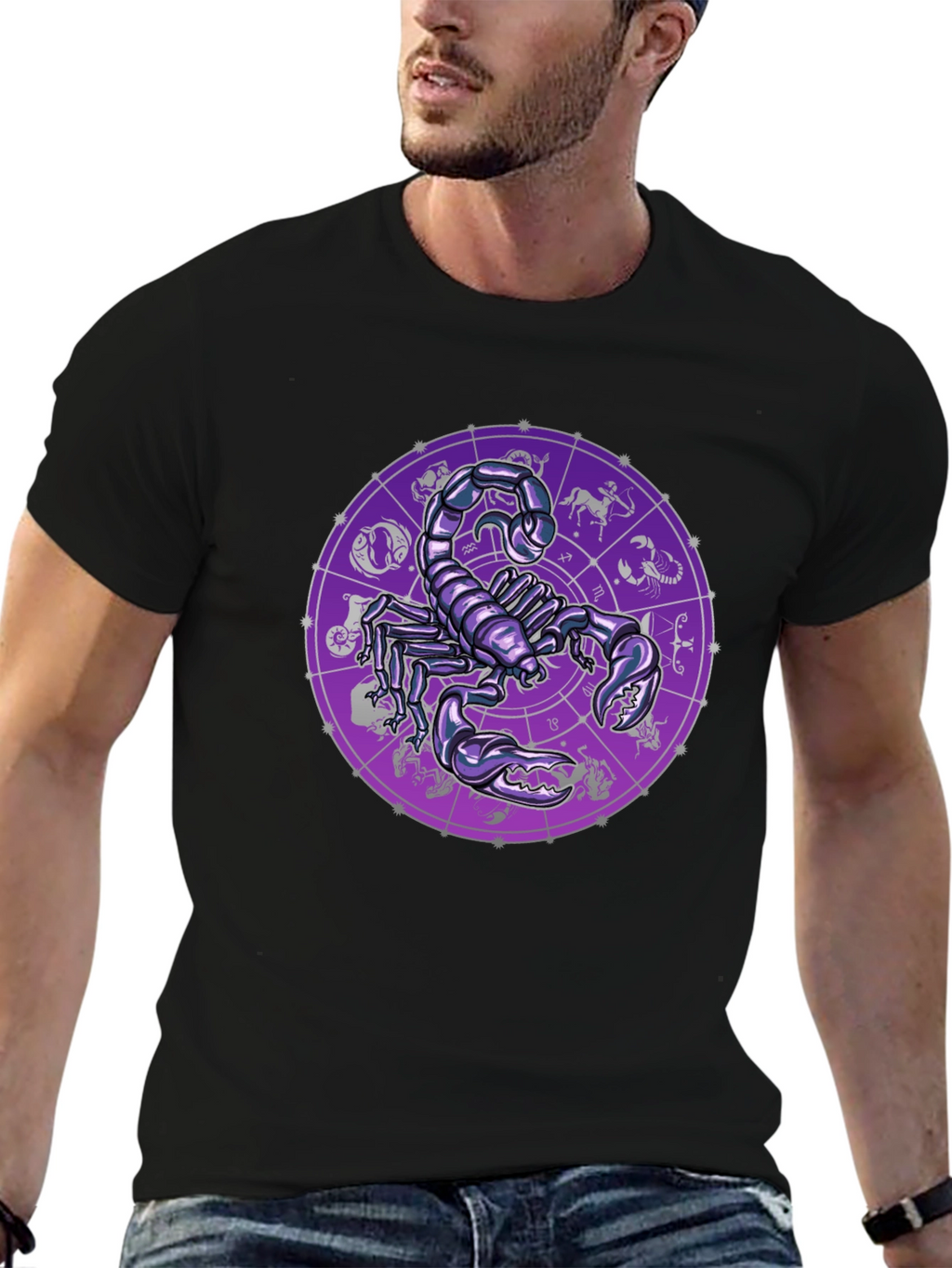 Scorpio Zodiac Graphic Tee - Black