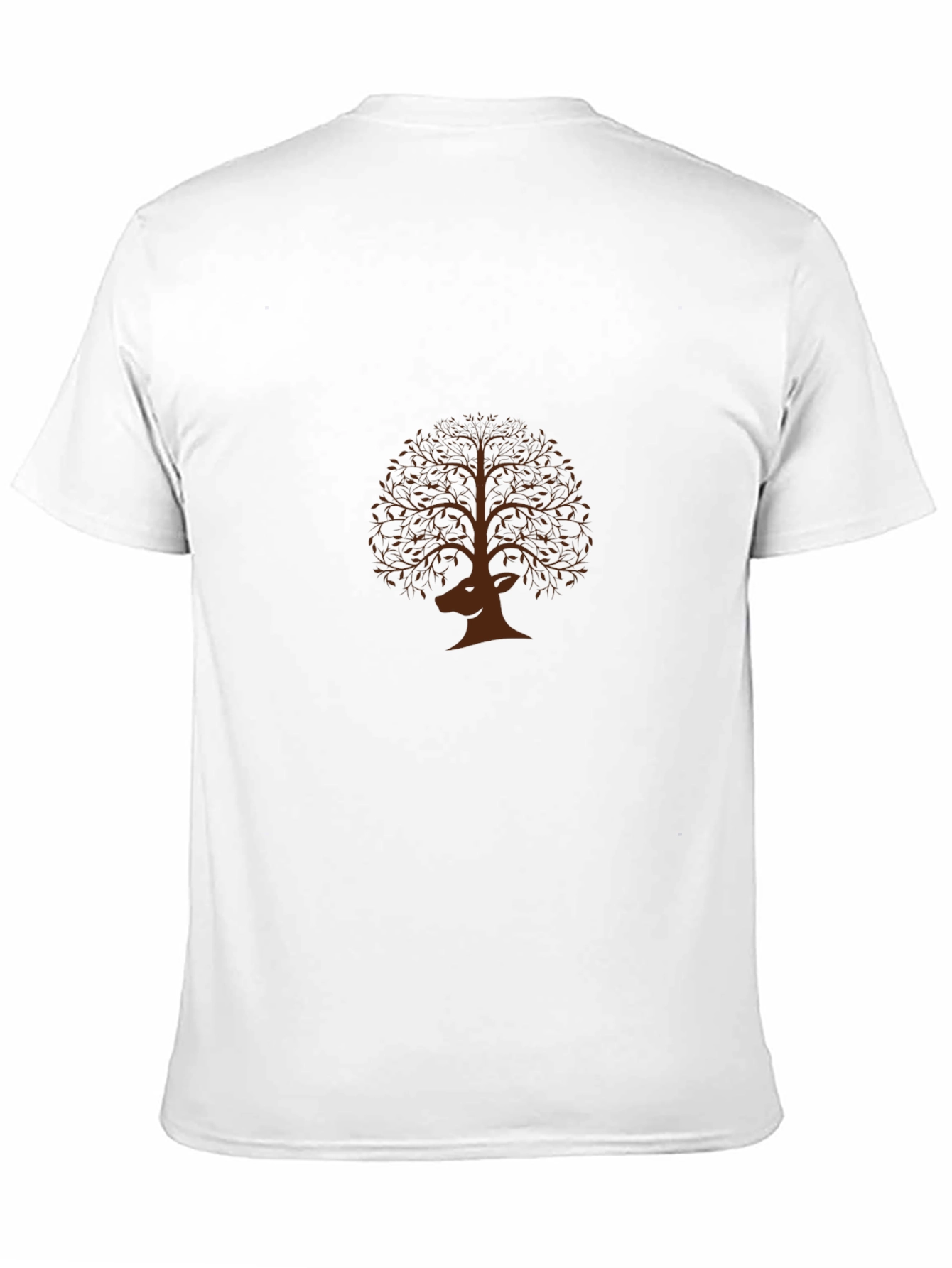 Deer Tree Graphic Tee - Nature Inspired Black T-Shirt