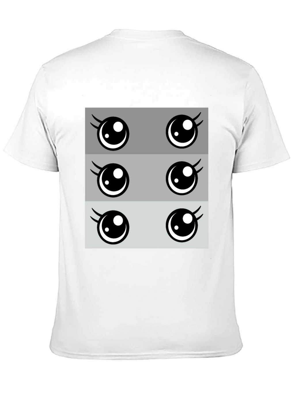 Kawaii Eyes Graphic Tee - Cute Anime Style T-Shirt