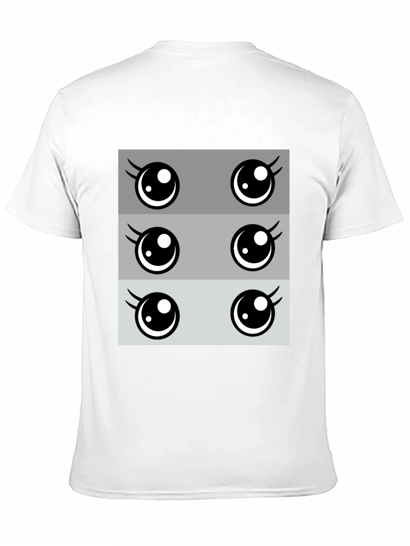 Kawaii Eyes Graphic Tee - Cute Anime Style T-Shirt