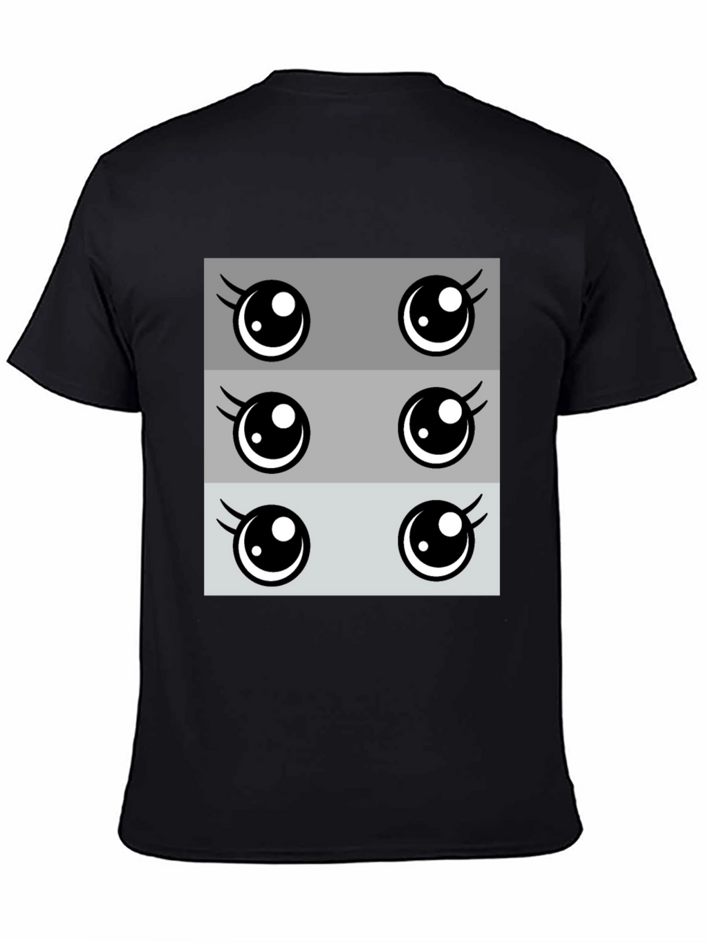 Kawaii Eyes Graphic Tee - Cute Anime Style T-Shirt
