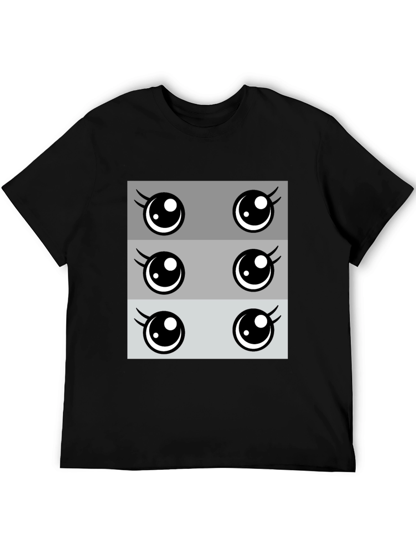 Kawaii Eyes Graphic Tee - Cute Anime Style T-Shirt