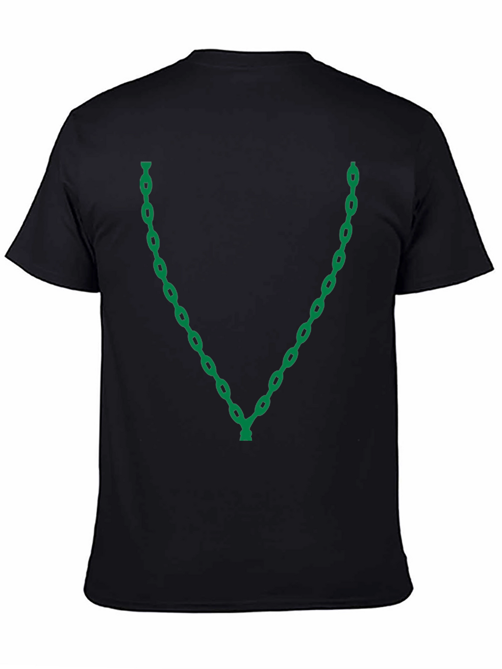 Chain Link V-Neck Graphic T-Shirt