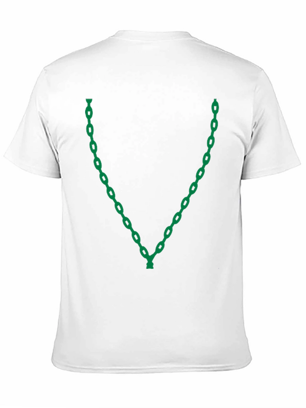 Chain Link V-Neck Graphic T-Shirt