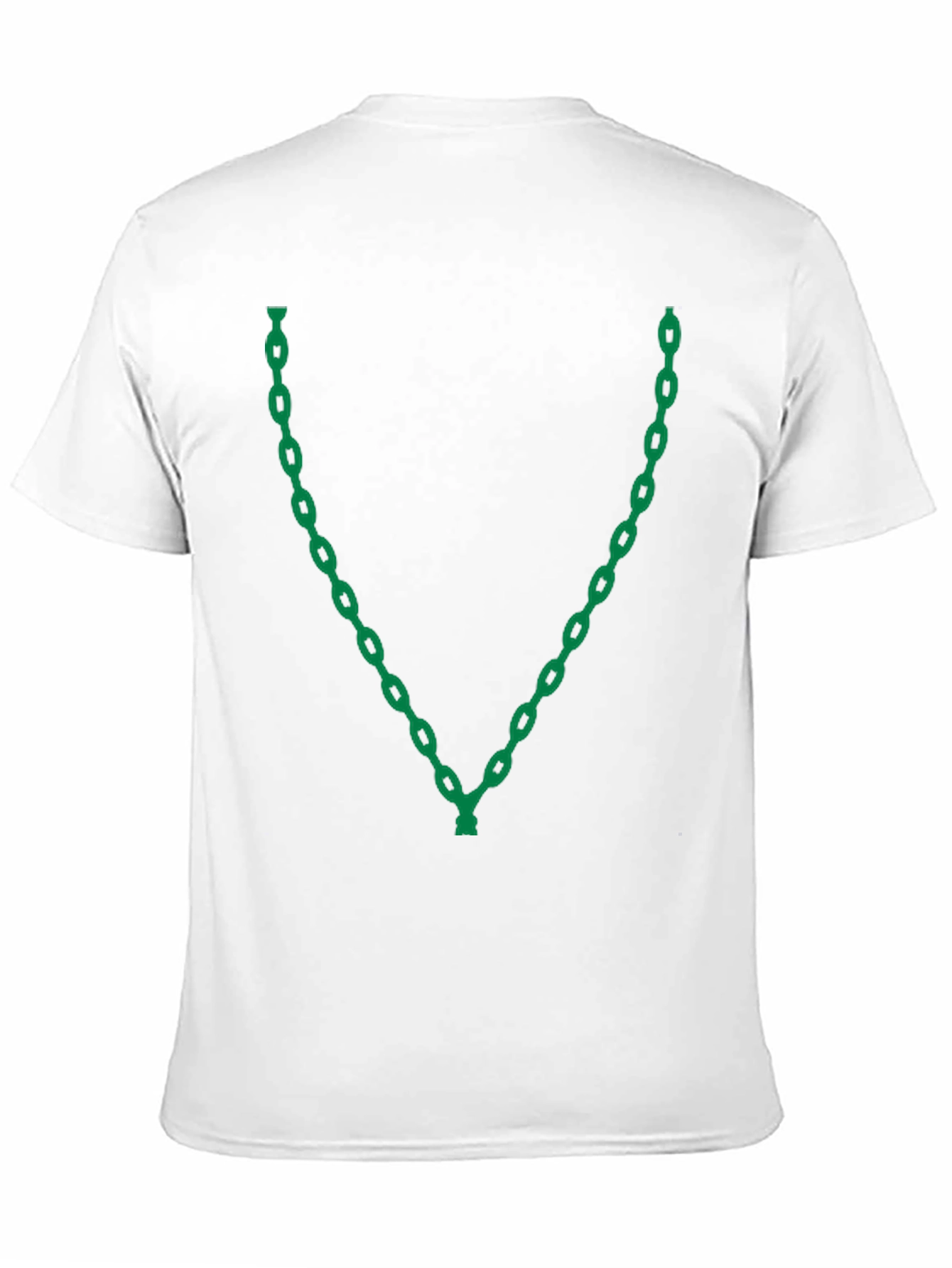 Chain Link V-Neck Graphic T-Shirt