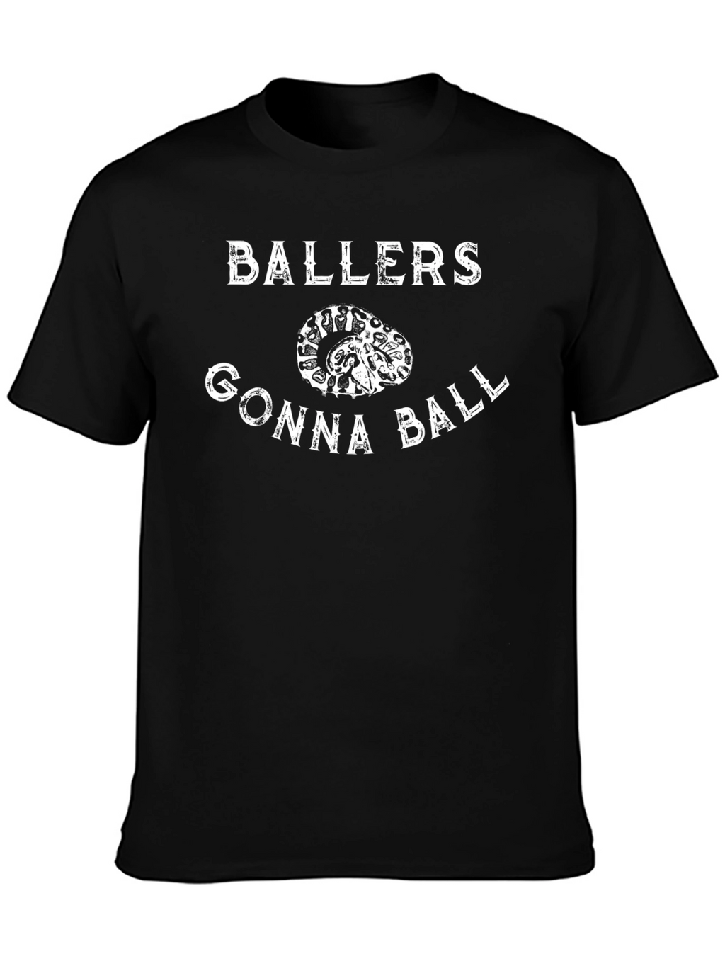 Ballers Gonna Ball Graphic Tee - Black Crew Neck