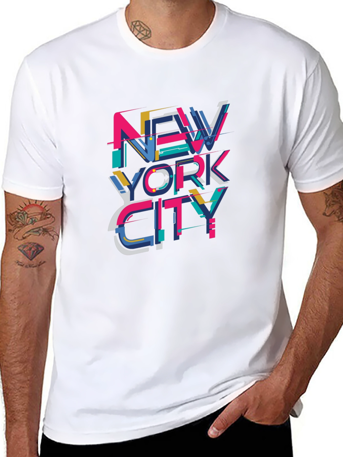 New York City Graphic Print Black T-Shirt