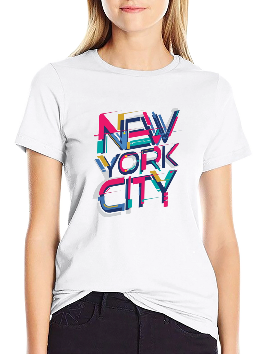 New York City Graphic Print Black T-Shirt