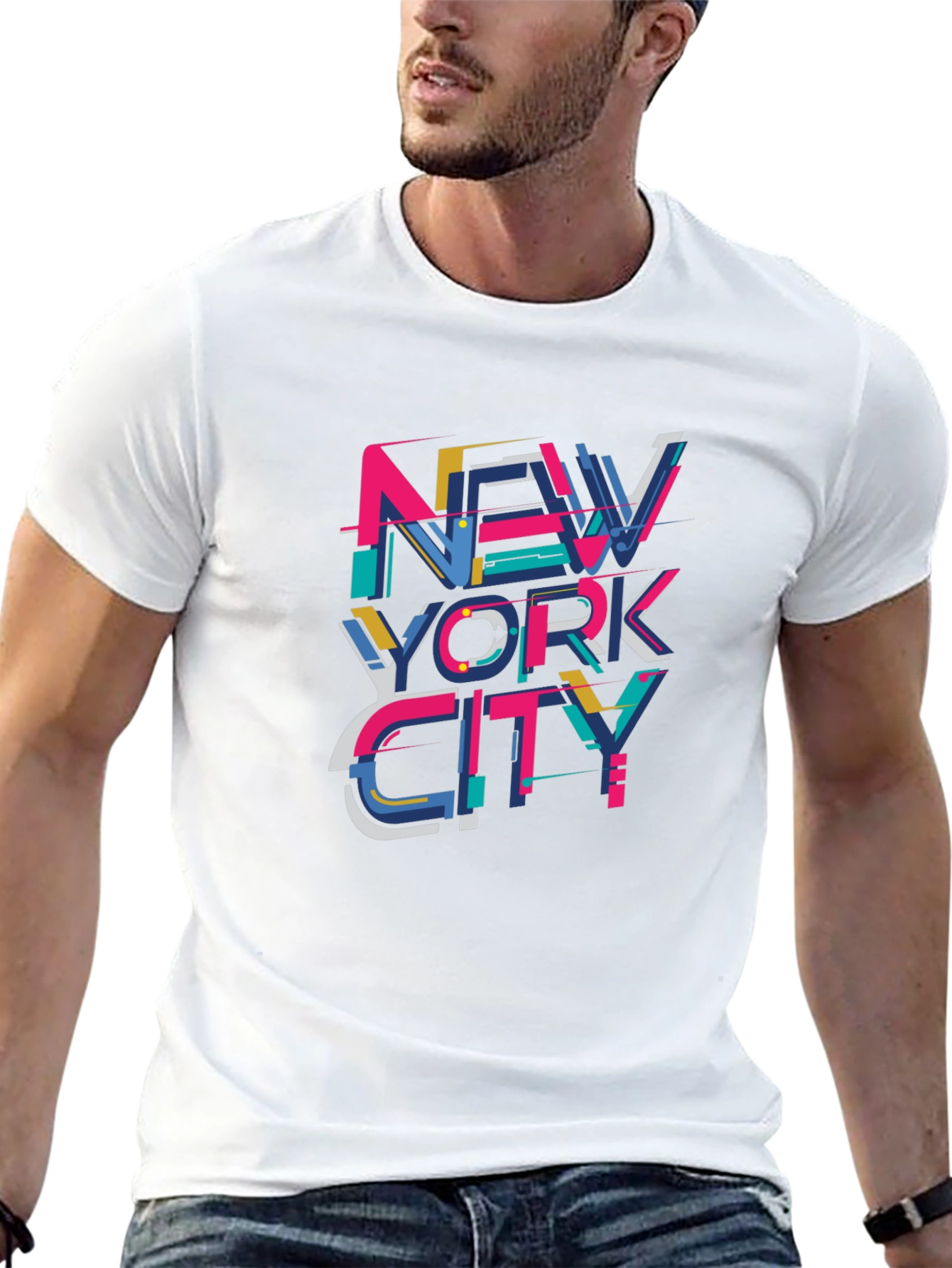 New York City Graphic Print Black T-Shirt