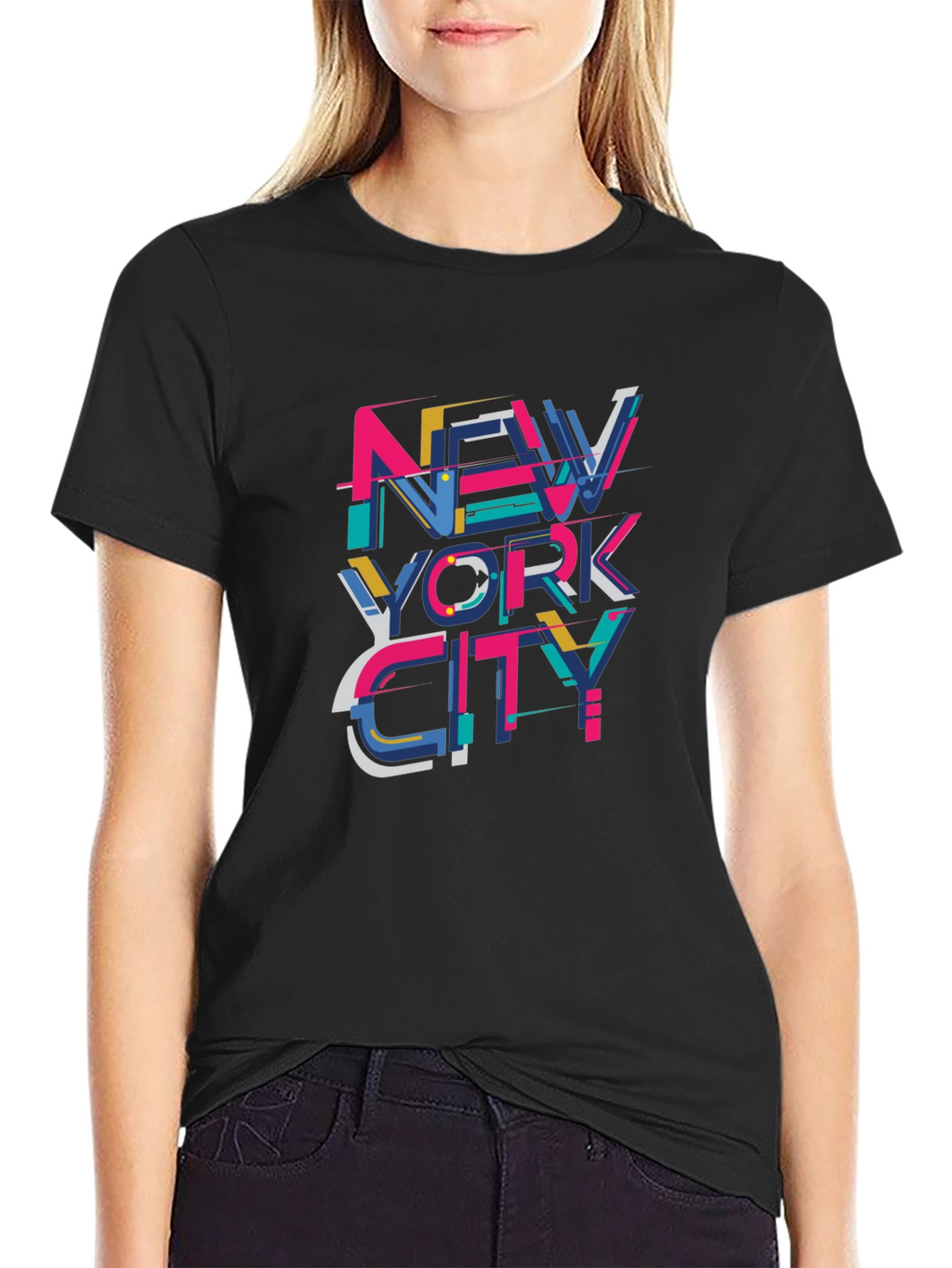 New York City Graphic Print Black T-Shirt