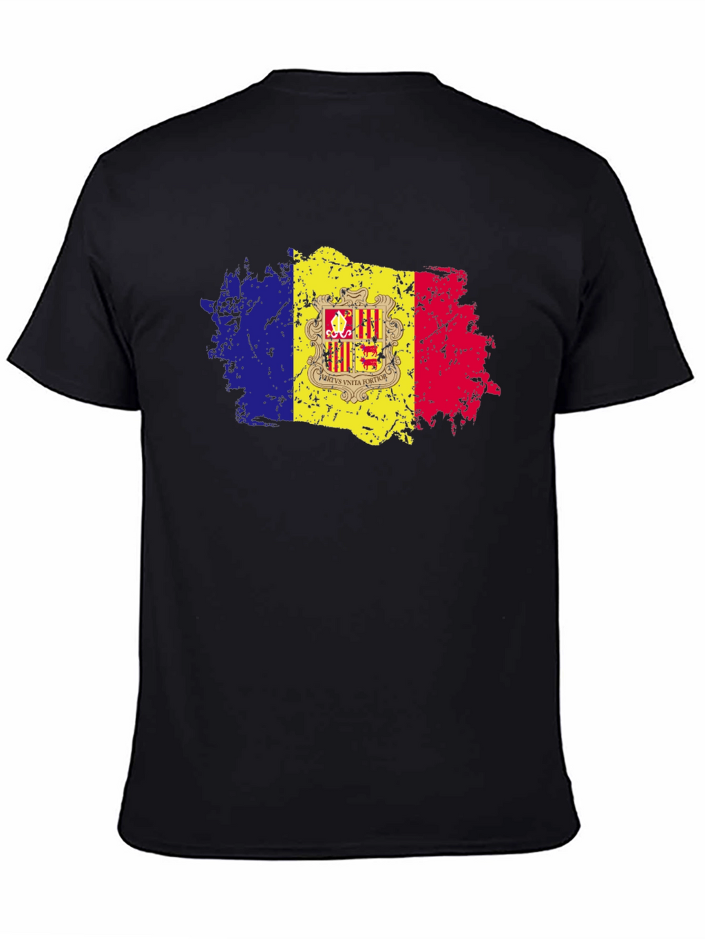 Andorra Flag Grunge Style T-Shirt