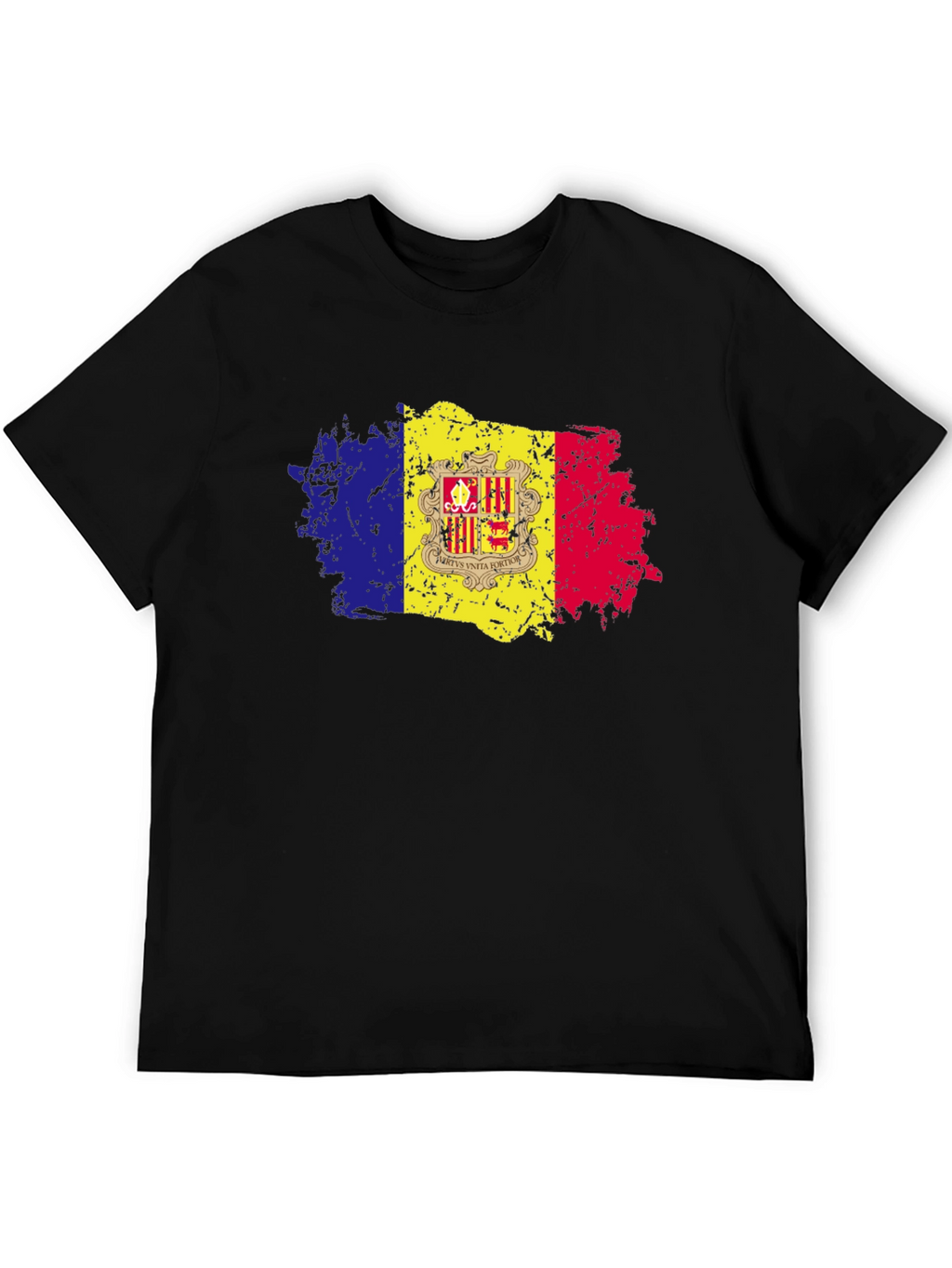 Andorra Flag Grunge Style T-Shirt
