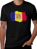 Andorra Flag Grunge Style T-Shirt