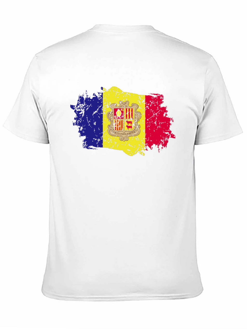 Andorra Flag Grunge Style T-Shirt