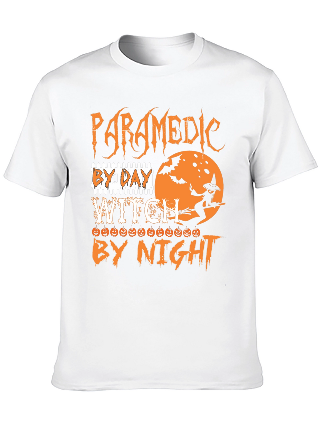 Paramedic By Day Witch By Night Halloween T-Shirt