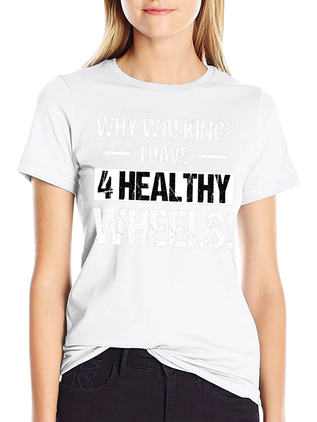 4 Healthy Wheels T-Shirt - Funny Car Lover Tee