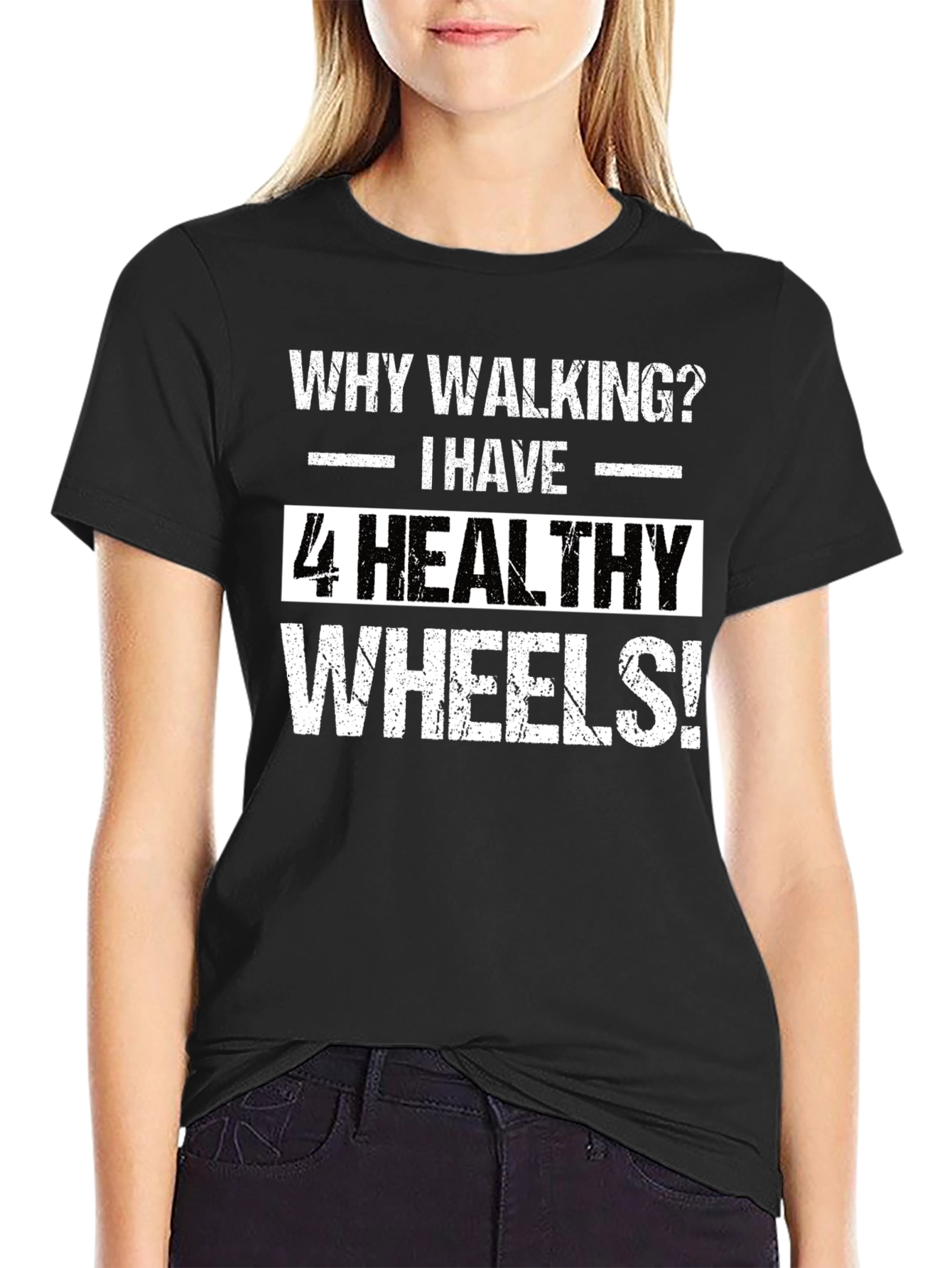 4 Healthy Wheels T-Shirt - Funny Car Lover Tee