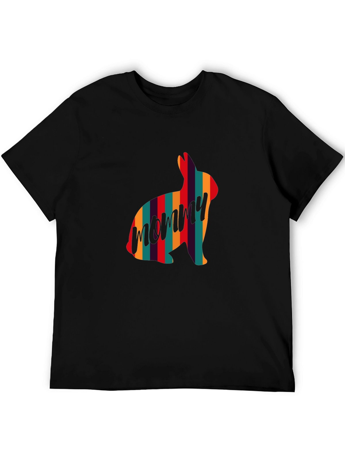 Striped Bunny Mommy T-Shirt