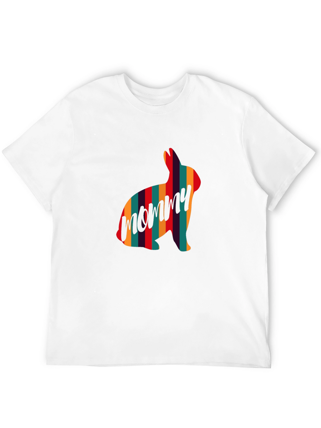 Striped Bunny Mommy T-Shirt