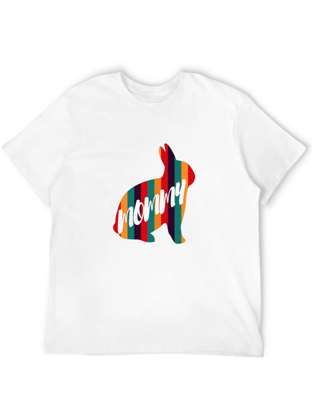 Striped Bunny Mommy T-Shirt