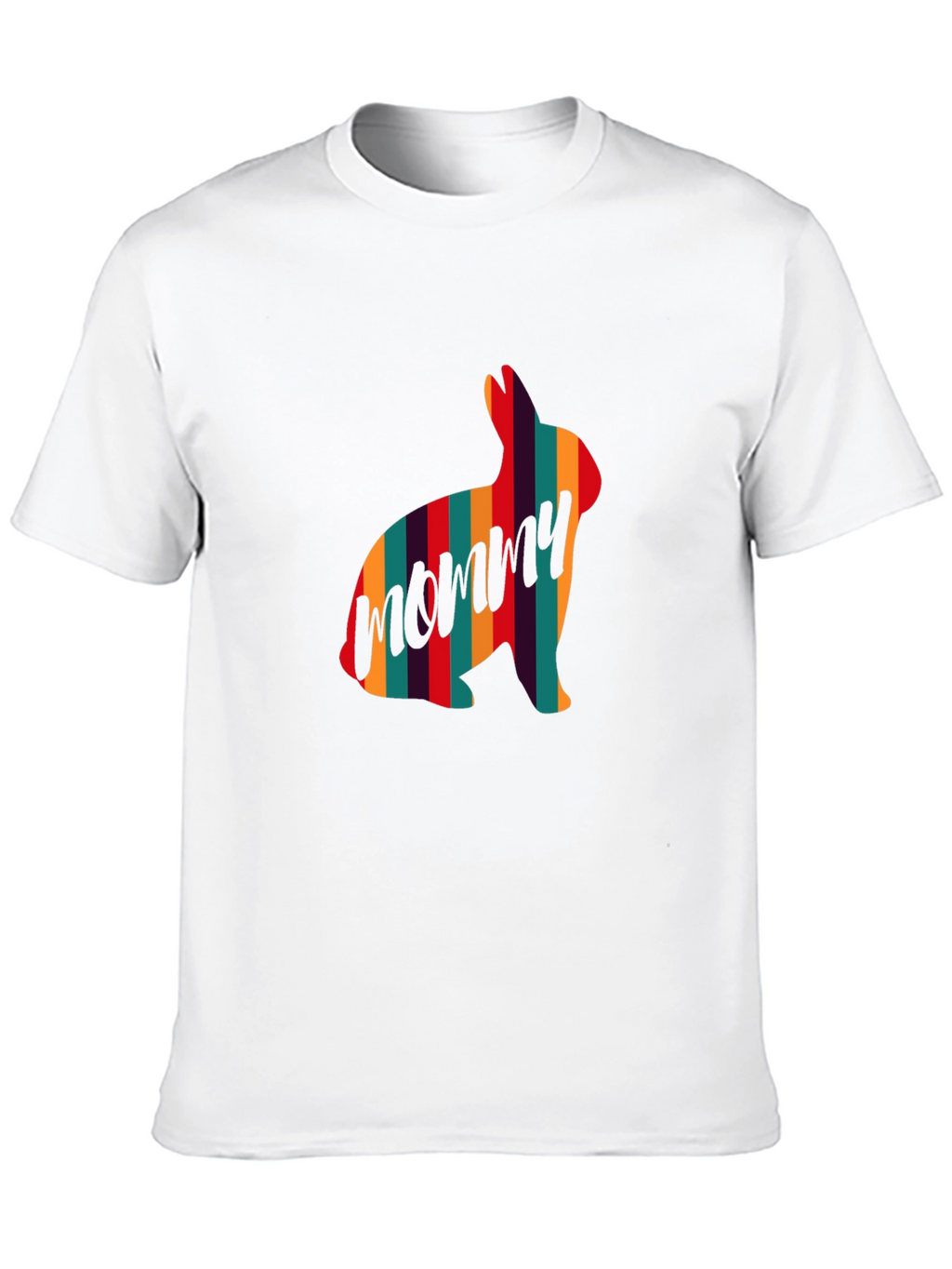 Striped Bunny Mommy T-Shirt