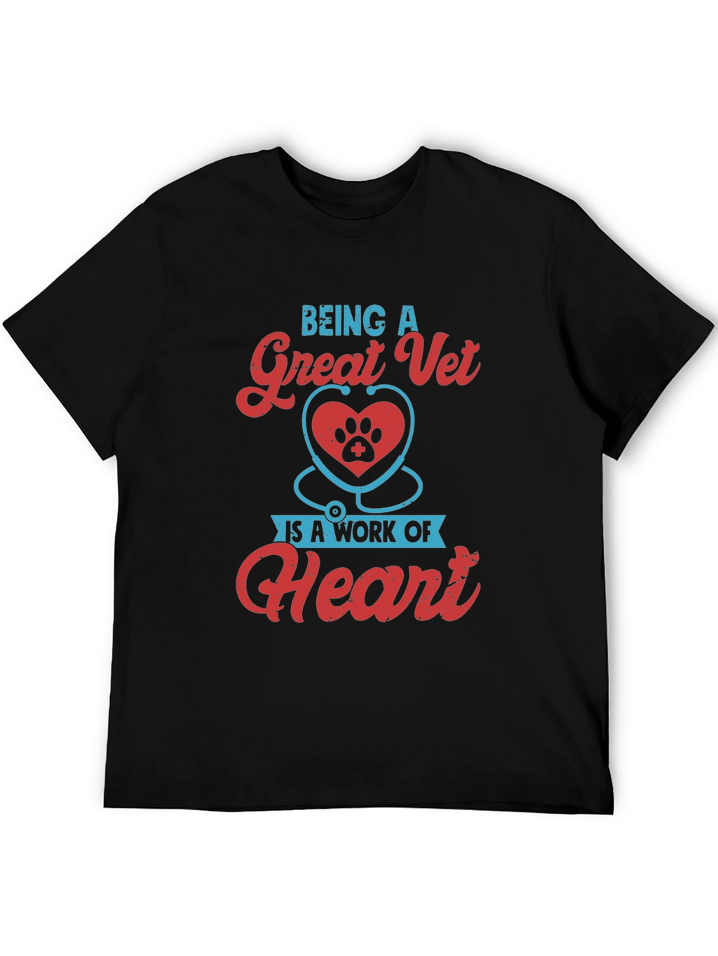 Great Vet Heart Paw T-Shirt - Veterinarian Gift