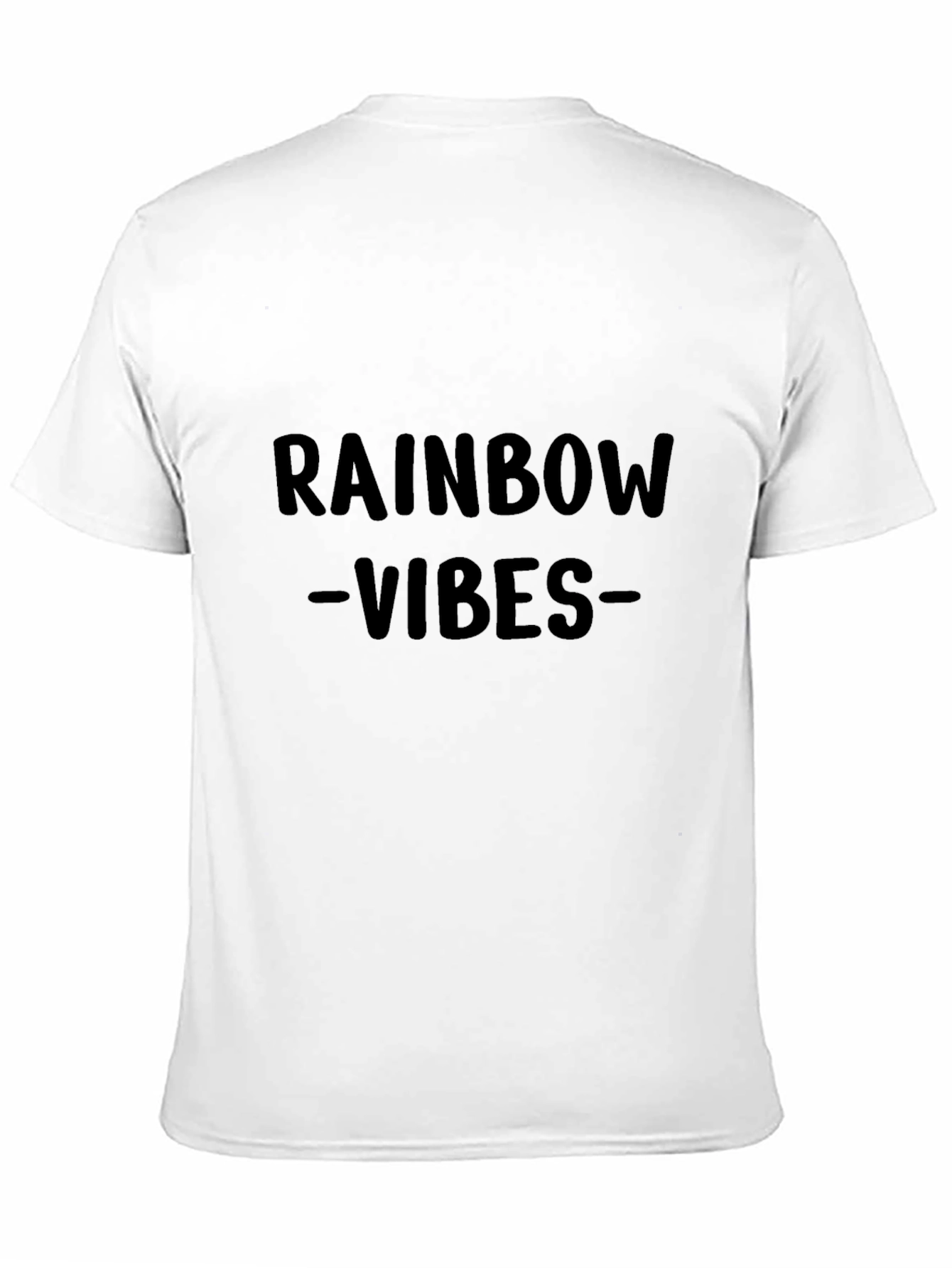 Rainbow Vibes Black T-Shirt