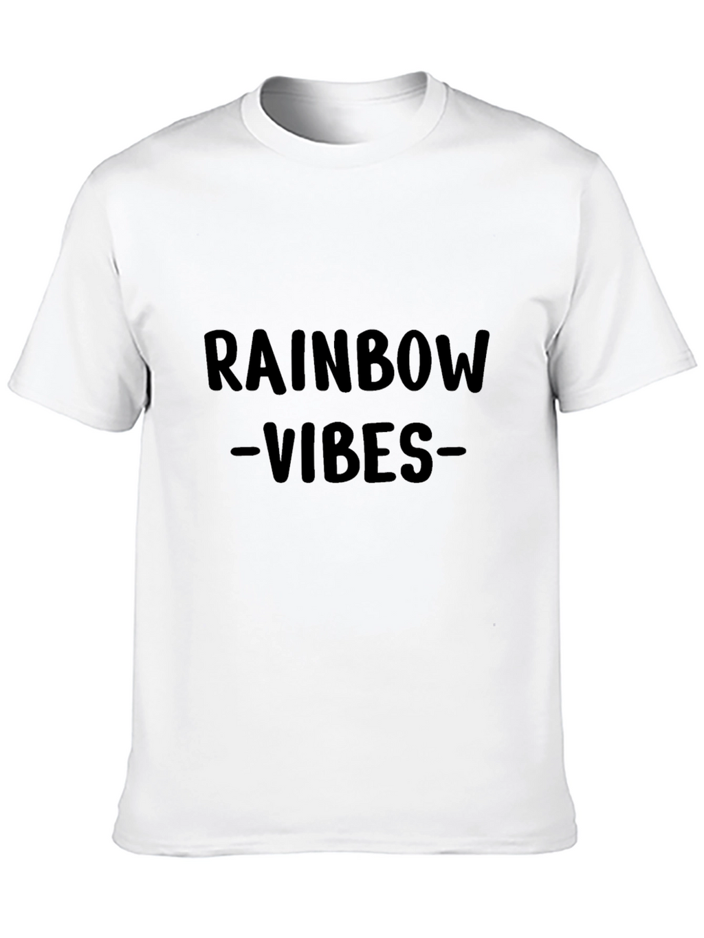 Rainbow Vibes Black T-Shirt