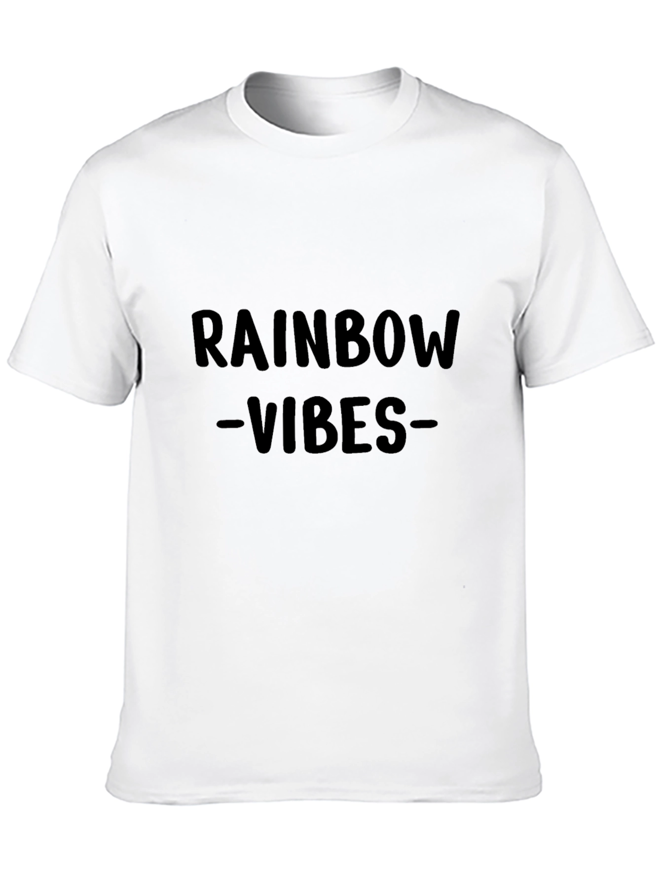 Rainbow Vibes Black T-Shirt