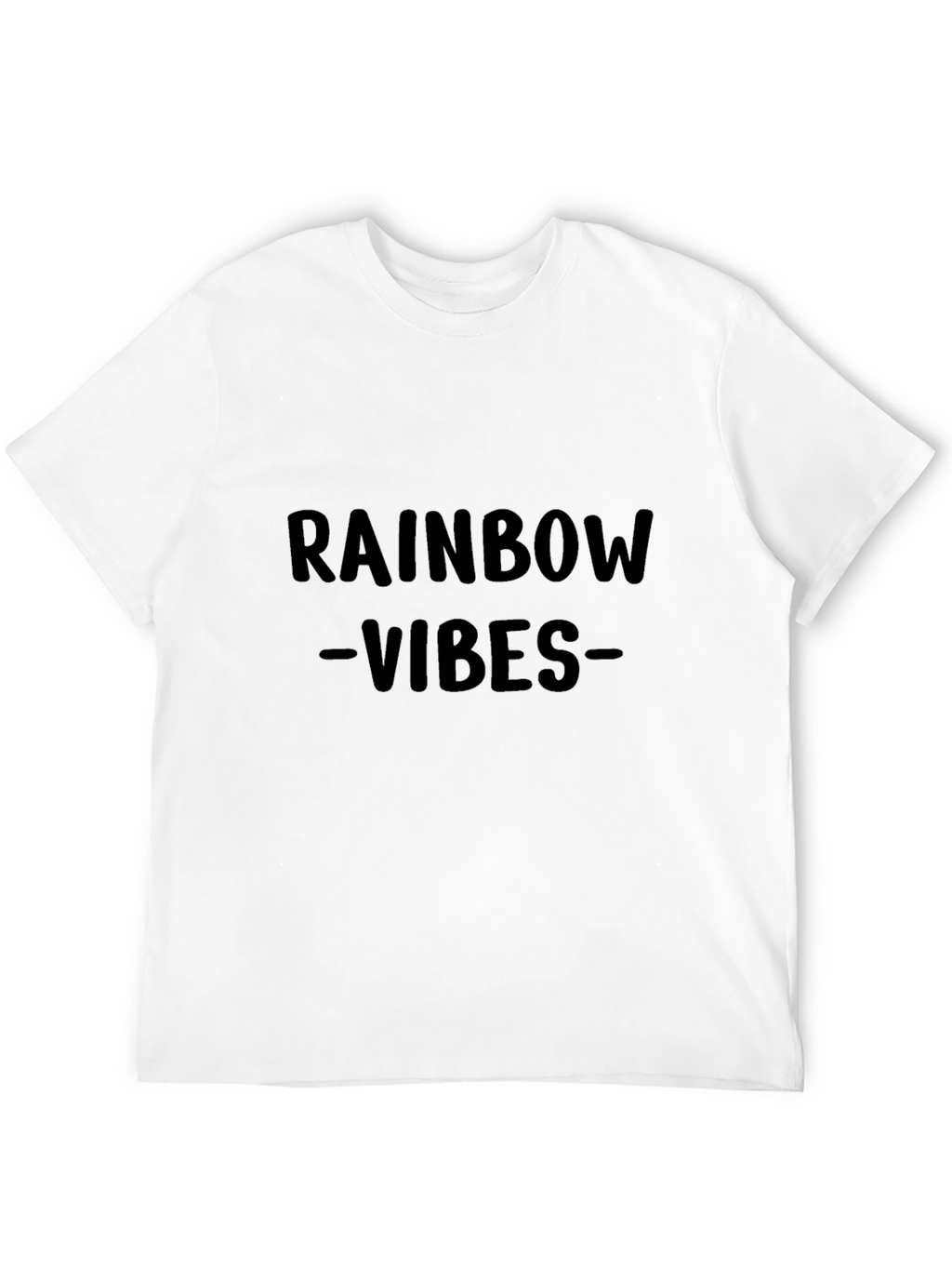 Rainbow Vibes Black T-Shirt
