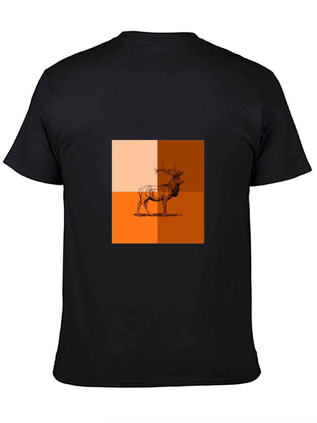 Modern Elk Graphic Tee - Stylish Animal Print Shirt