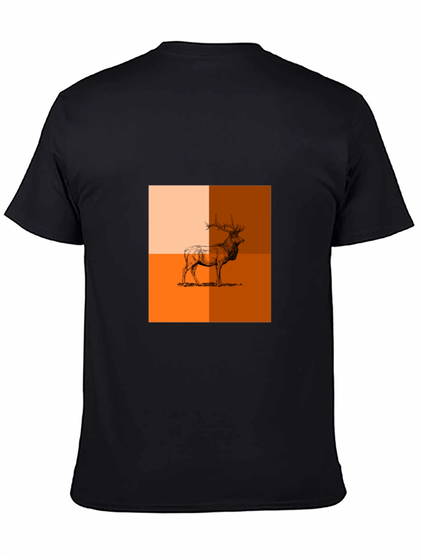 Modern Elk Graphic Tee - Stylish Animal Print Shirt