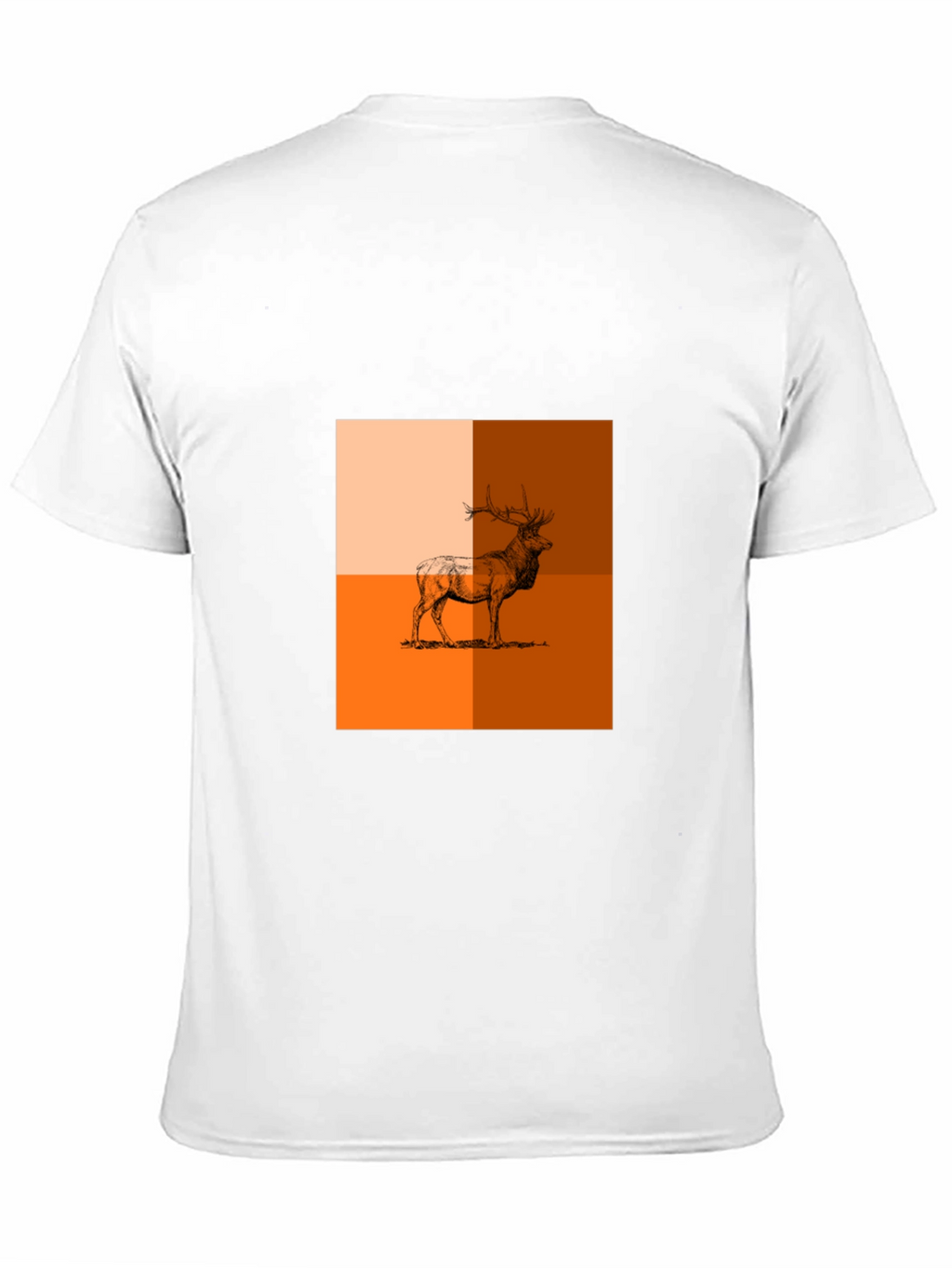 Modern Elk Graphic Tee - Stylish Animal Print Shirt