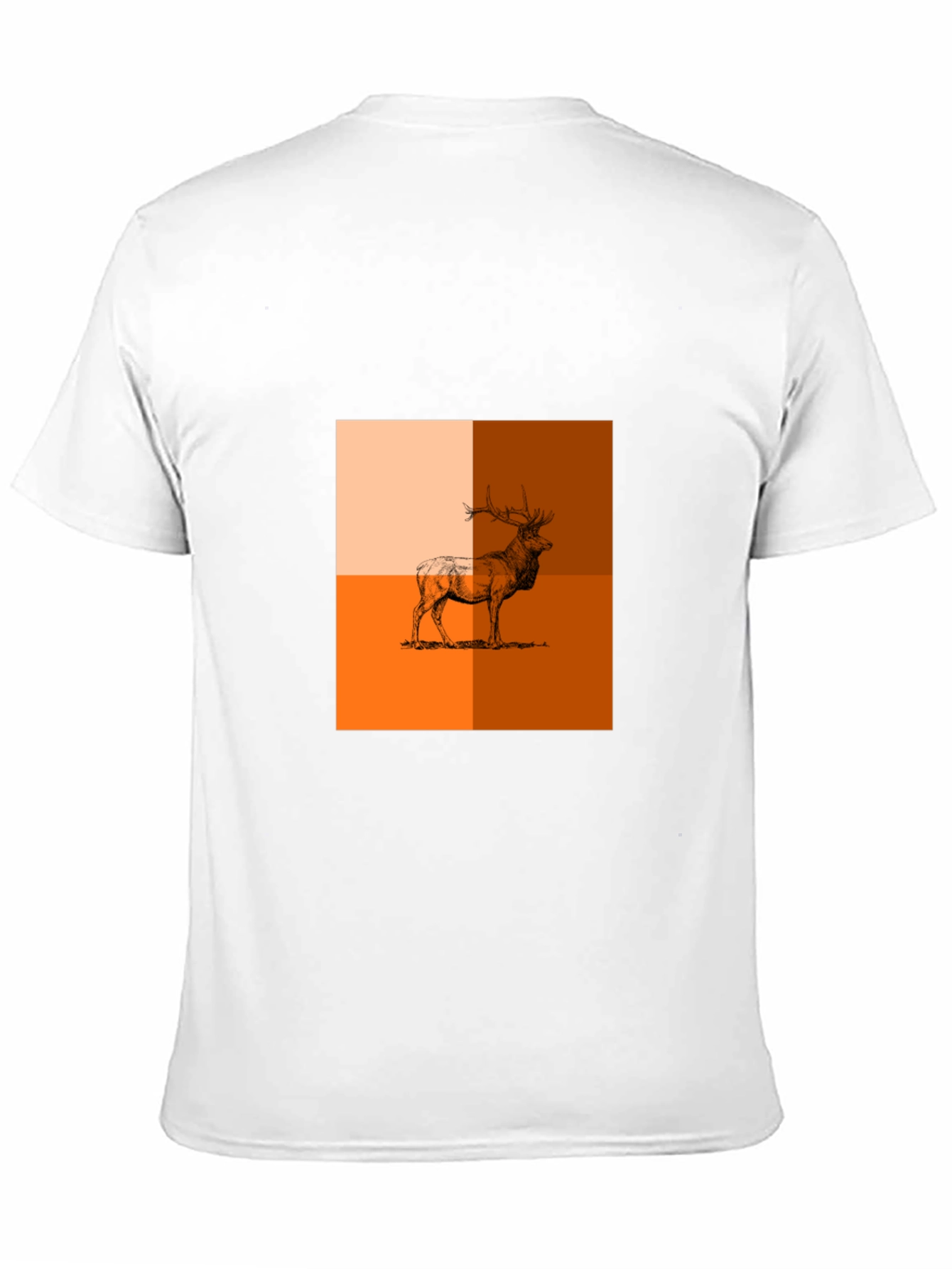 Modern Elk Graphic Tee - Stylish Animal Print Shirt