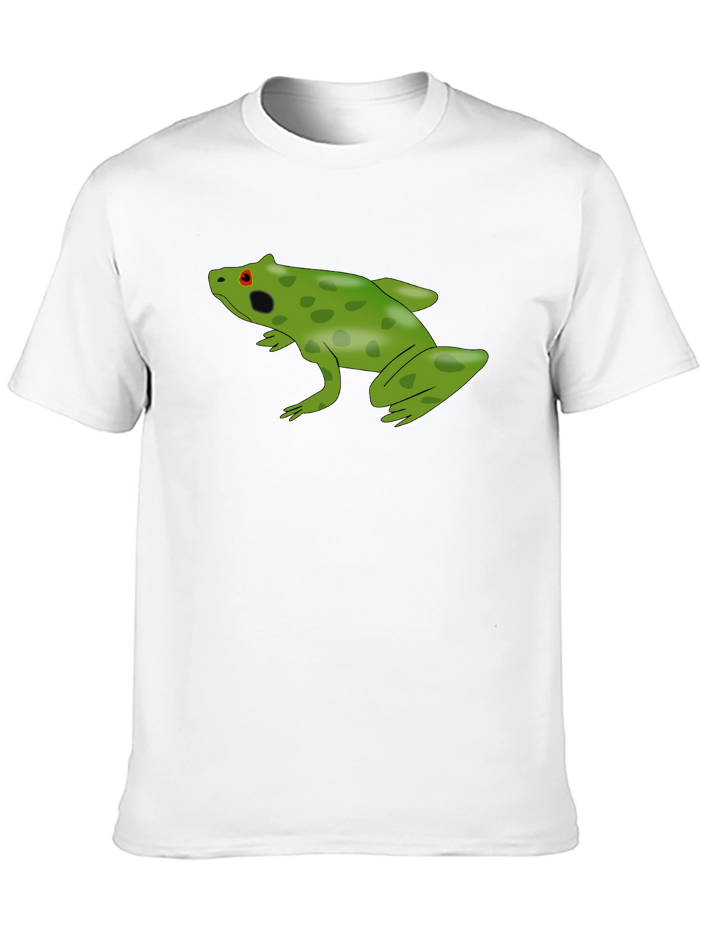 Frog Graphic Tee - Black Cotton Casual Shirt