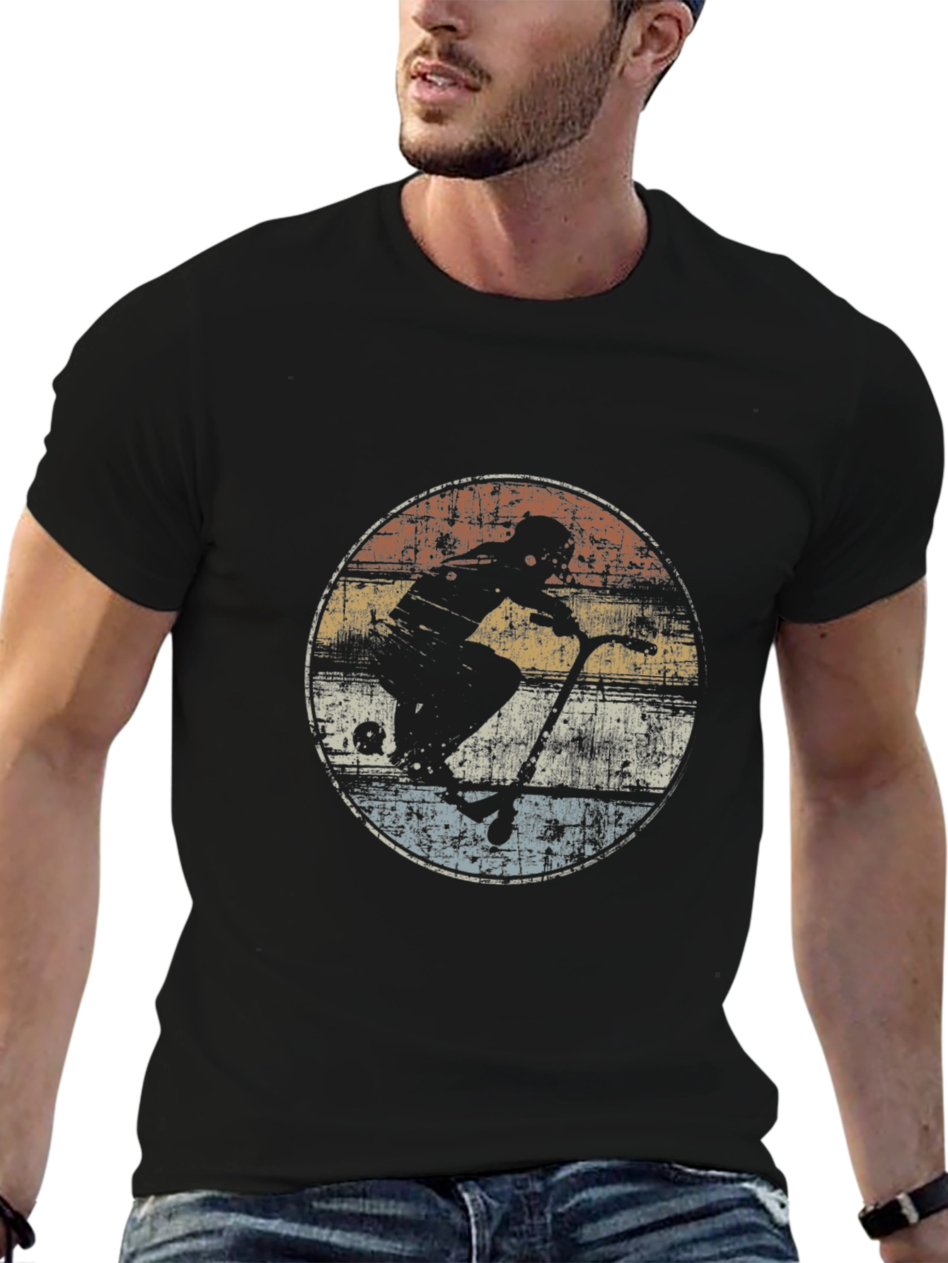 Retro Scooter Silhouette Tee