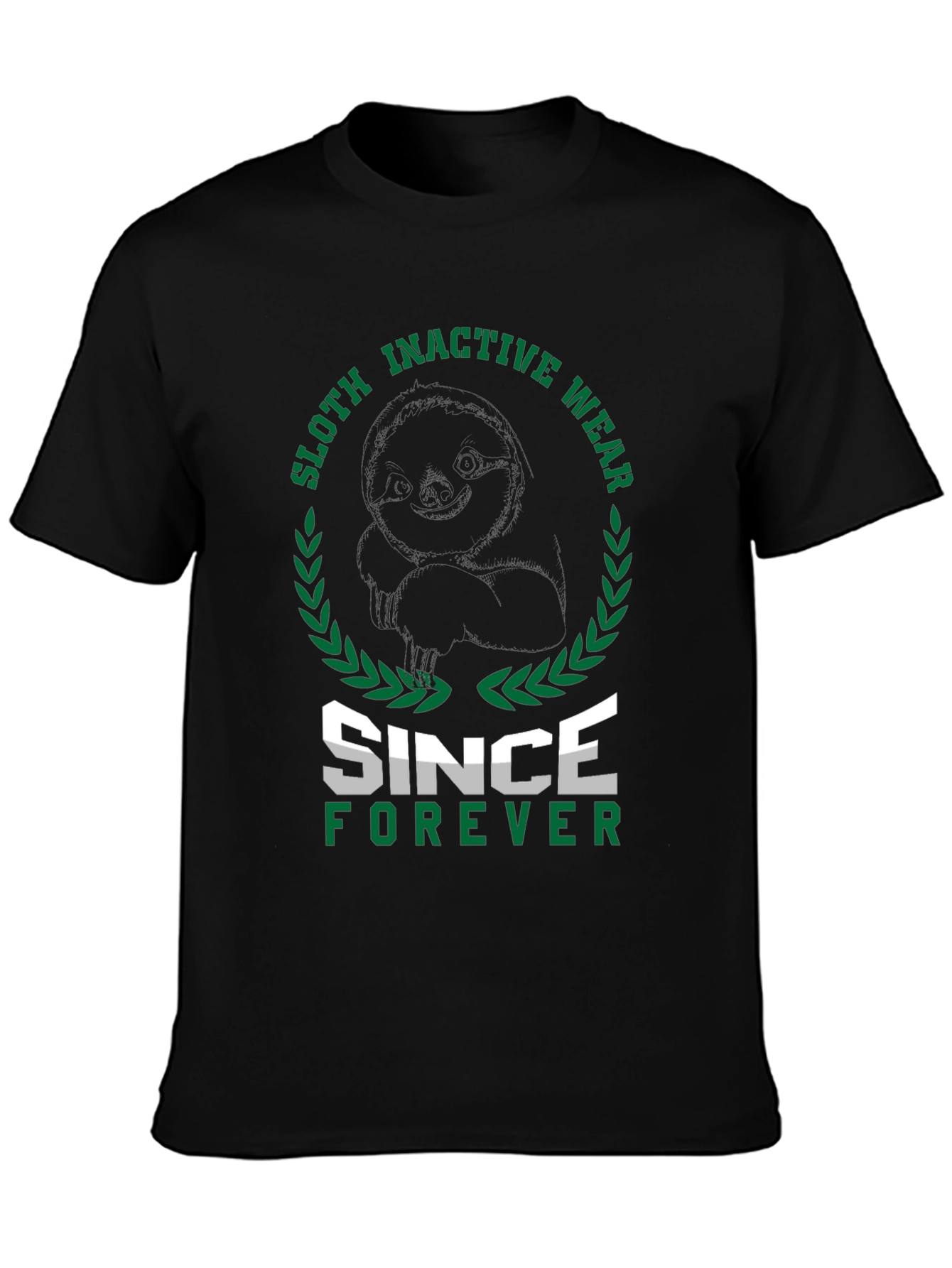 Sloth Inactive Wear Since Forever Black T-Shirt