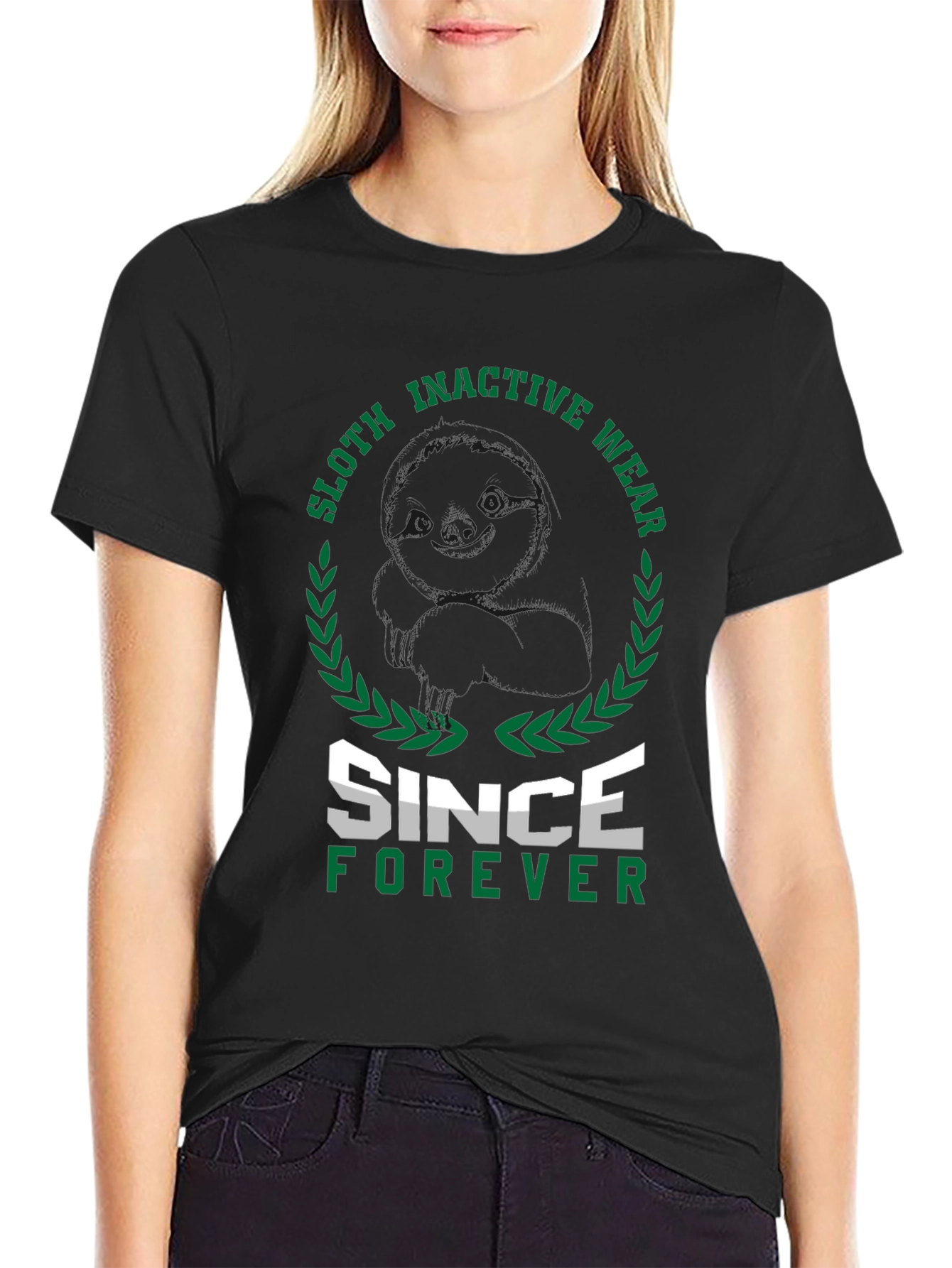 Sloth Inactive Wear Since Forever Black T-Shirt