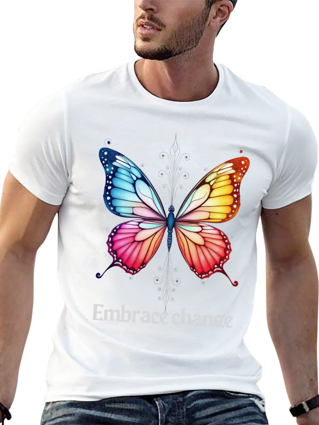 Embrace Change Butterfly Graphic Tee