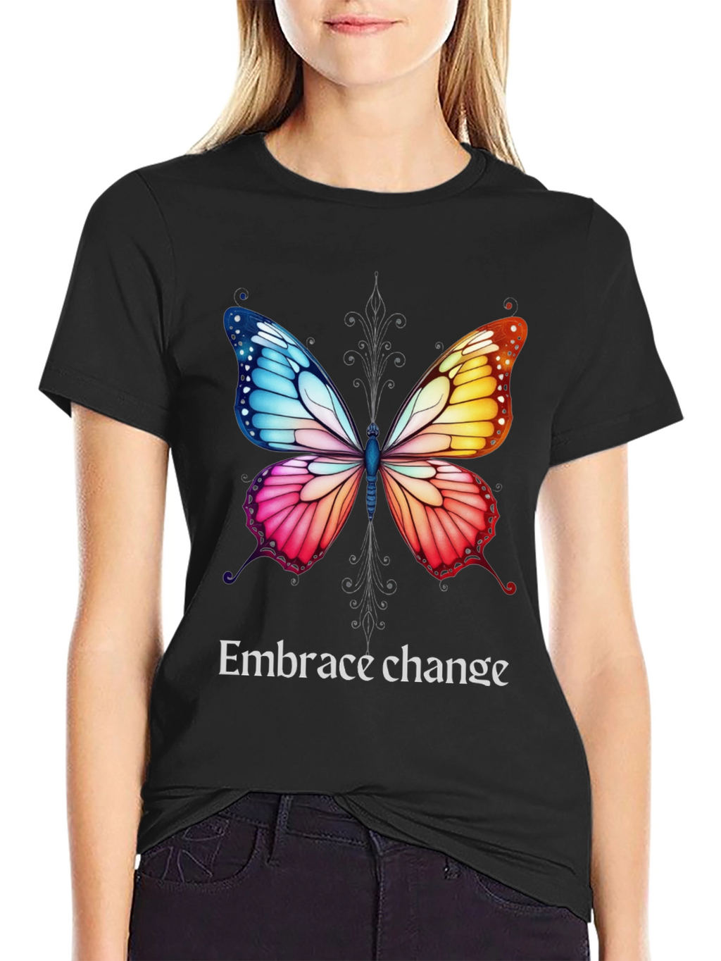 Embrace Change Butterfly Graphic Tee