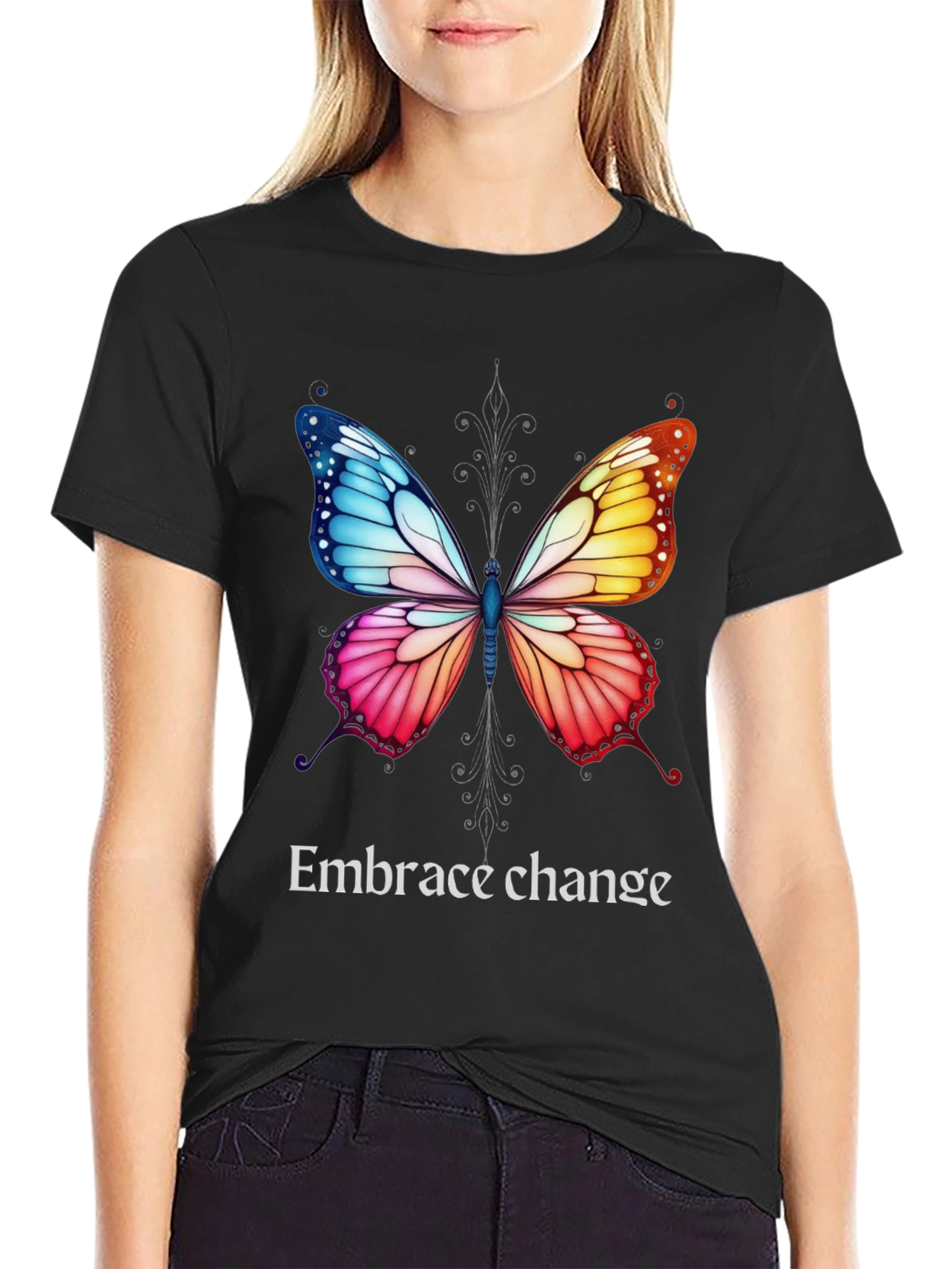 Embrace Change Butterfly Graphic Tee