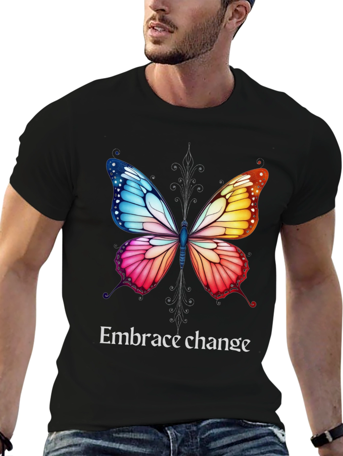 Embrace Change Butterfly Graphic Tee