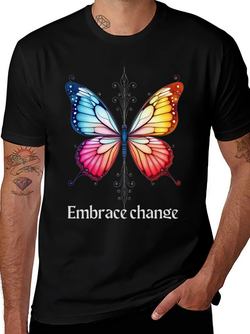 Embrace Change Butterfly Graphic Tee