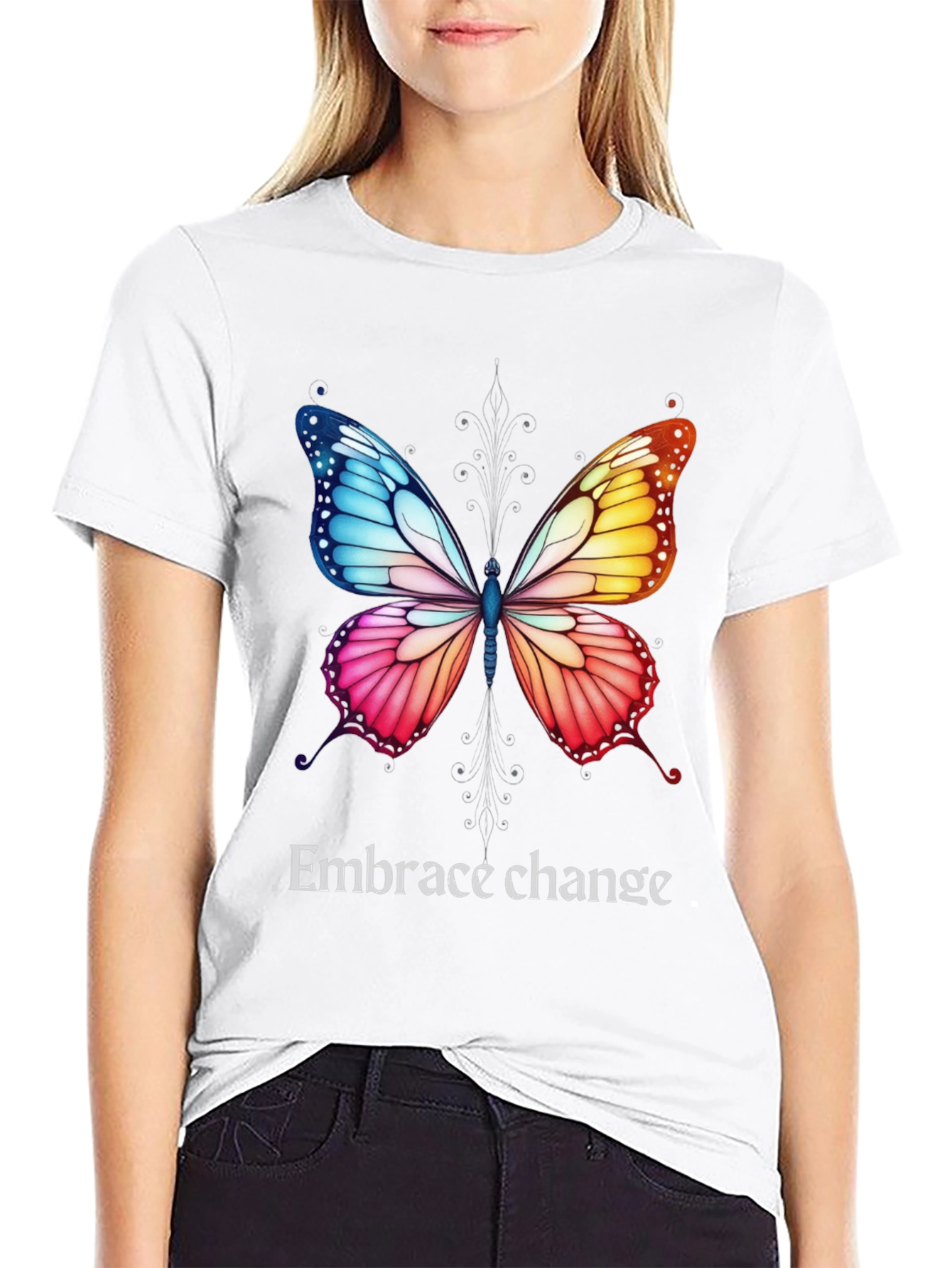 Embrace Change Butterfly Graphic Tee